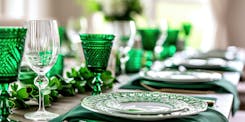 Saint Patrick's table and wine